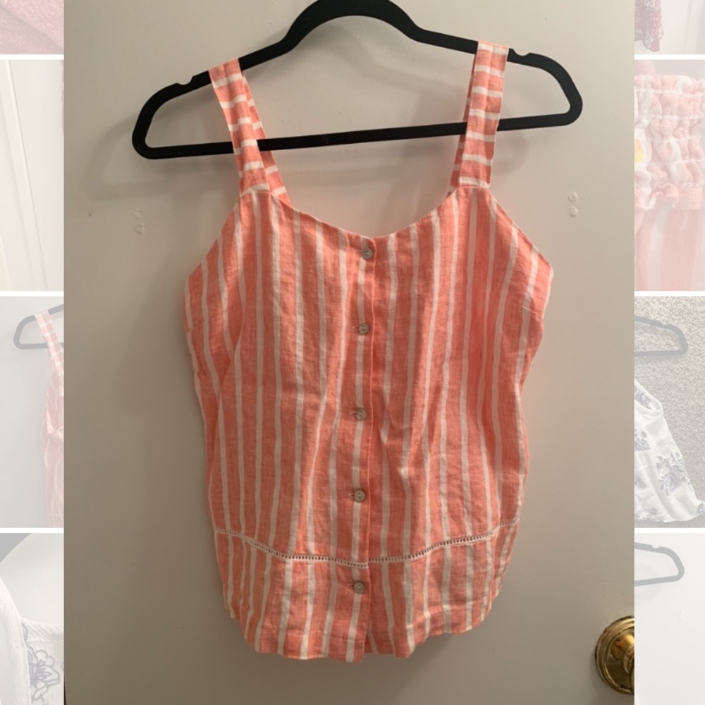Pink striped tank